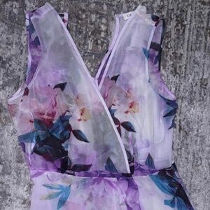 Sheer vintage Calvin Klein floral dress